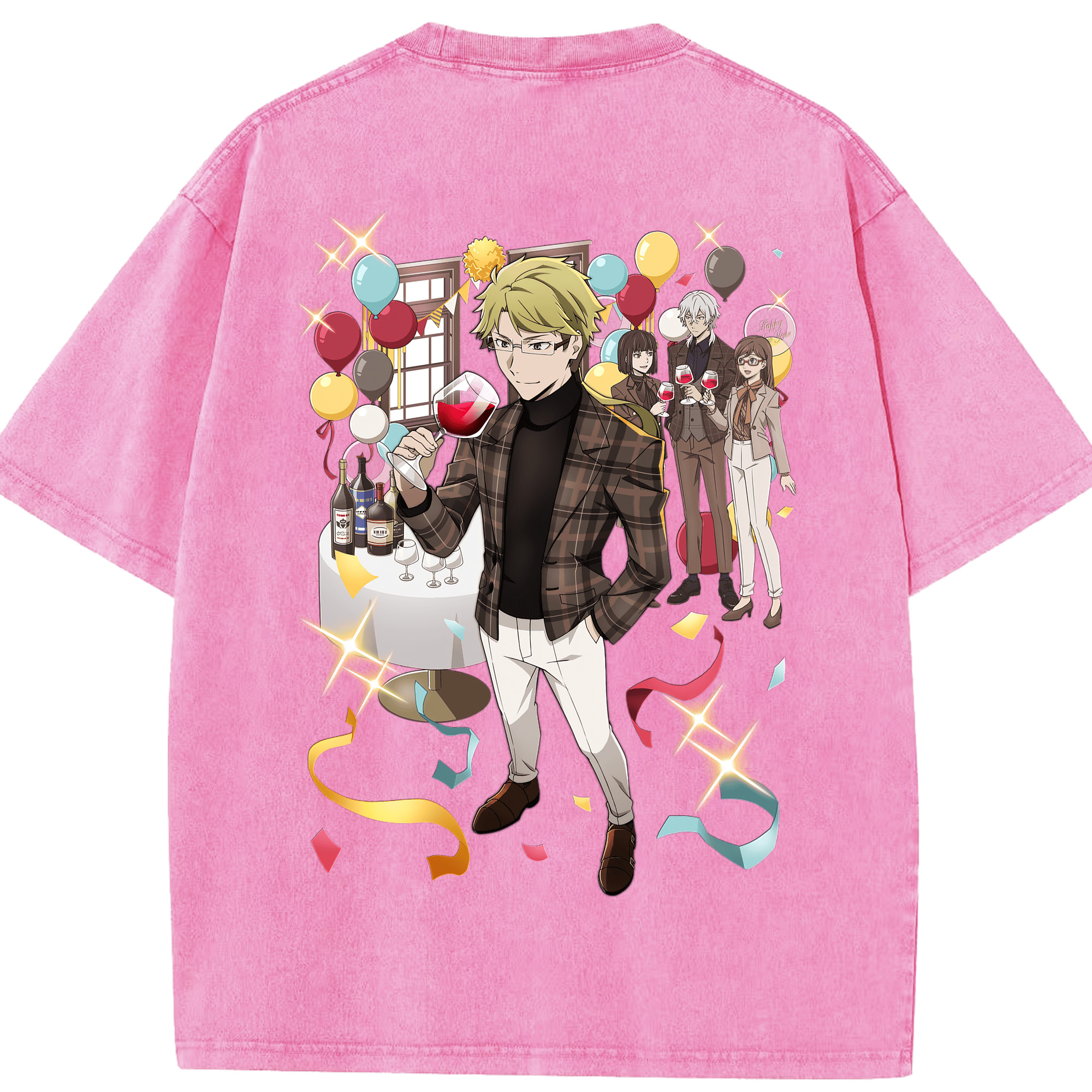 （画像用） 文豪ストレイドッグス Bungo Stray Dogs 綿100% ヴィンテージ風 半袖Tシャツ（背面プリント）